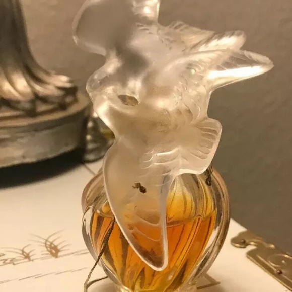 RARE L'Air du Temps Nina Ricci LALIQUE Crystal 2 Doves Flacon Stopper Bottle EUC - Picture 2 of 8